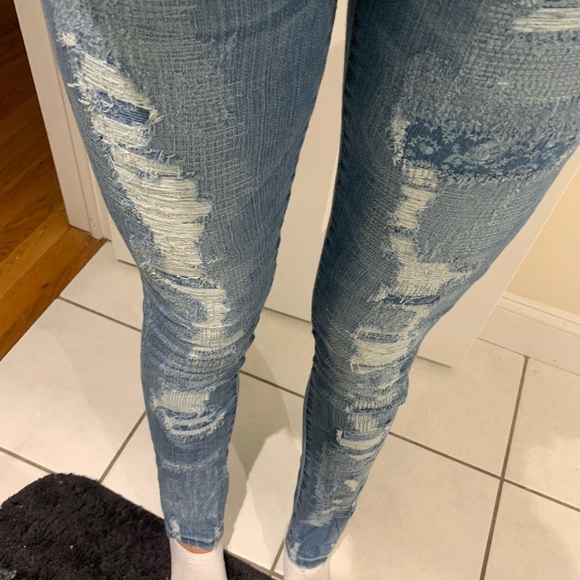 BLANKNYC blue semi ripped jeans
